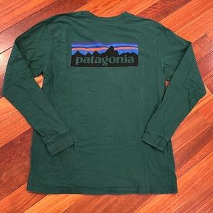⭐️ Patagonia P6 Logo Long Sleeve Large Green Style 38704